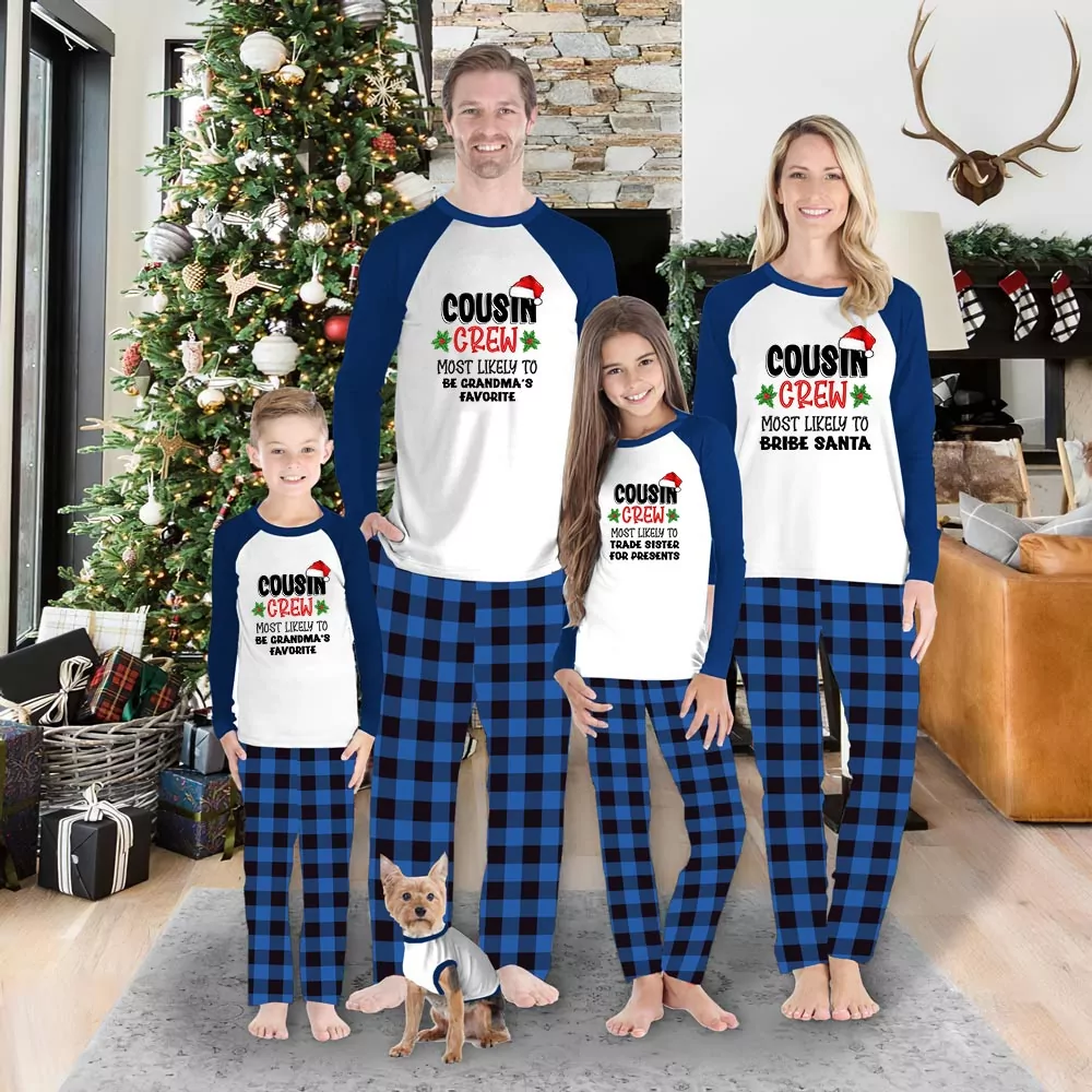 Cotton Sisters Monogrammed Flannel Matching Family Pajama Set